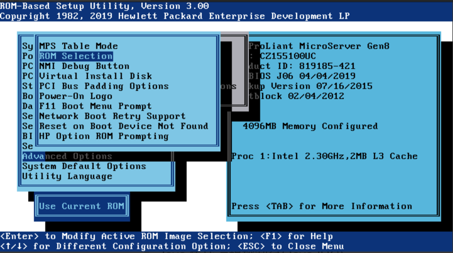 Microserver gen8 обновление bios